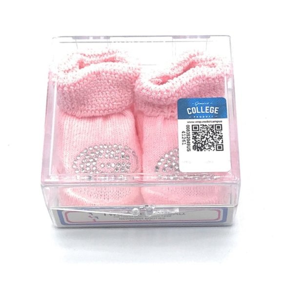 Two Feet Ahead Pink Newborn Cloth Socks Booties - Picture 7 of 9